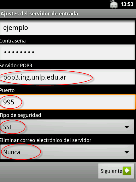 Correo Android 4